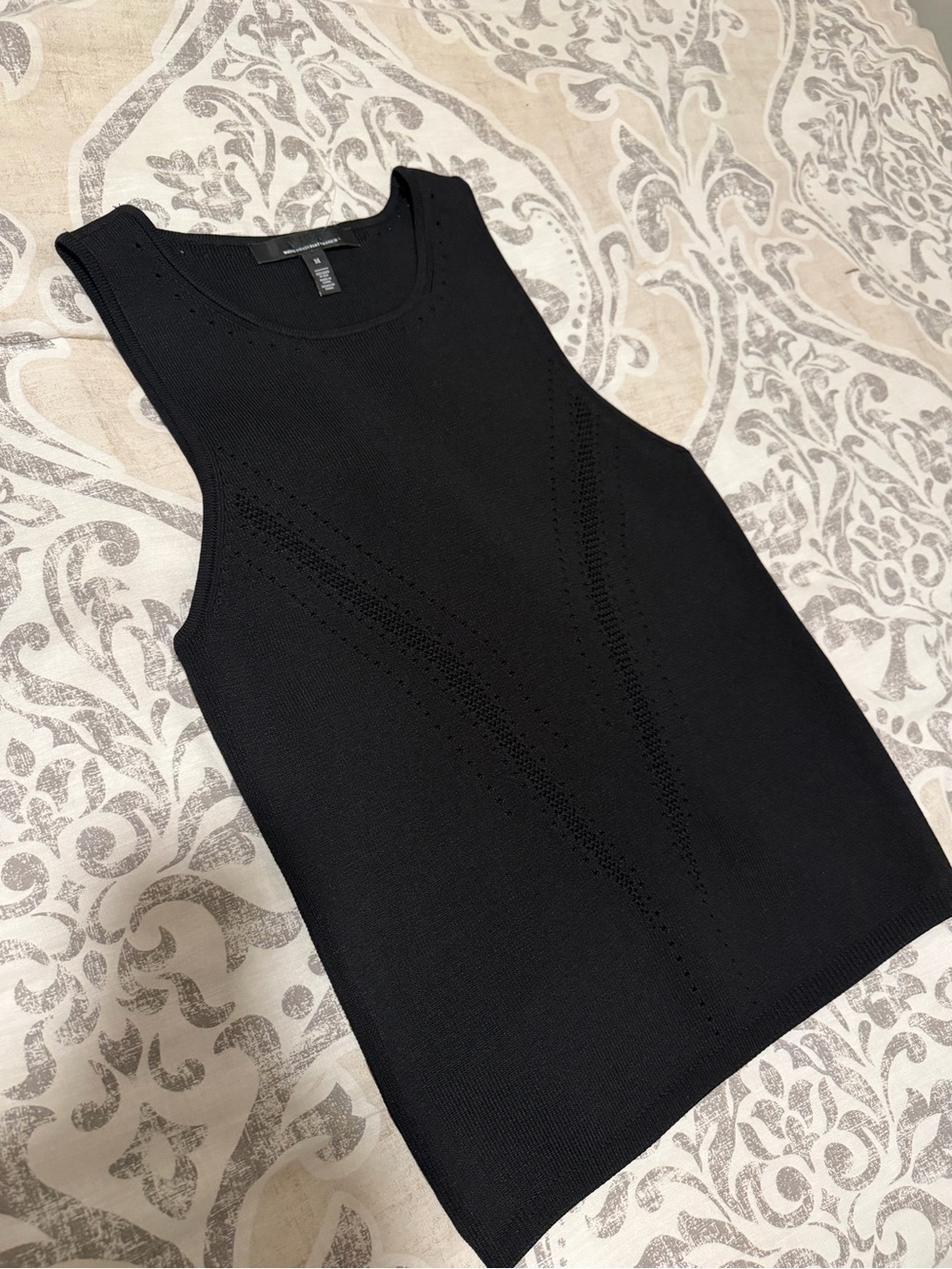 White House Black Market Black Knit Sleeveless Tank M